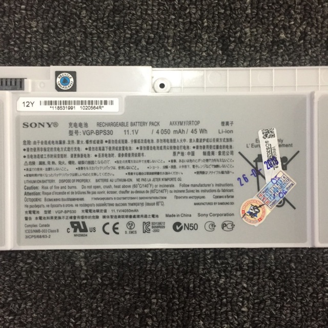 Pin Laptop SONY BPS30 (ZIN) - 6 CELL - Vaio T11 T13, SVT11 SVT13