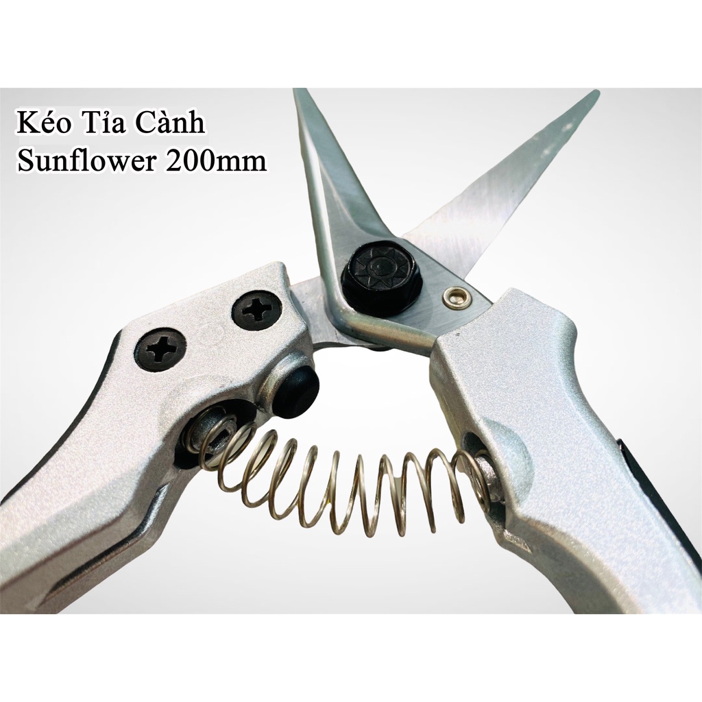 Kéo Tỉa Tán KIRERU YOROKOBI Nhật Bản 200mm: Lưỡi Thép Trắng SK 85 | Cán Nhôm, Kéo Có Lò Xo Giảm Lực & Chốt Khóa An Toàn