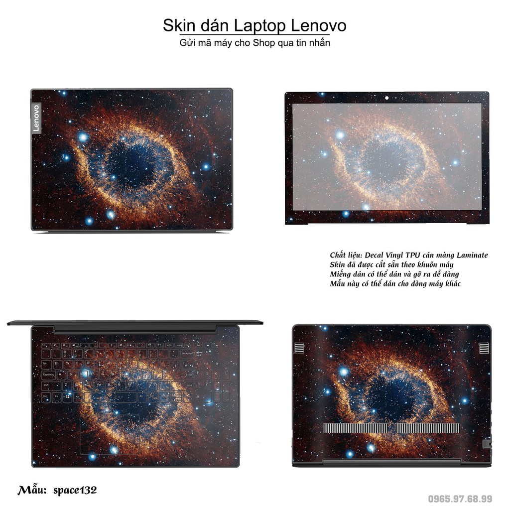 Skin dán Laptop Lenovo in hình không gian nhiều mẫu 22 (inbox mã máy cho Shop)