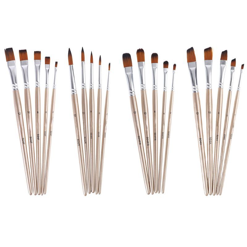 Set 5 Cọ Vẽ Màu Nước Chuyên Nghiệp