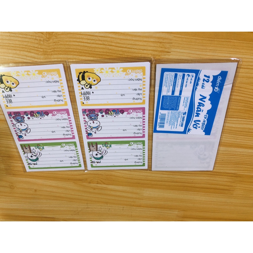 Nhãn Vở Thiên Long Điểm 10 TP-NBL01 ( 12 Nhãn / Tập / 1 xấp )
