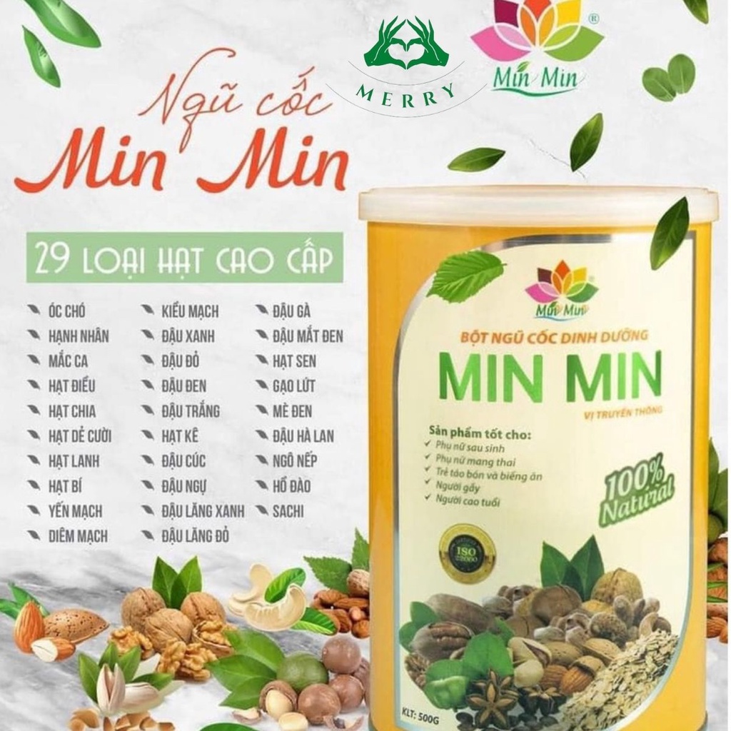 Ngũ Cốc Lợi Sữa MIN MIN Chính Hãng STORE MERRY Ngũ Cốc Lợi Sữa MIN MIN Loại 29 Hạt Và 30 Hạt