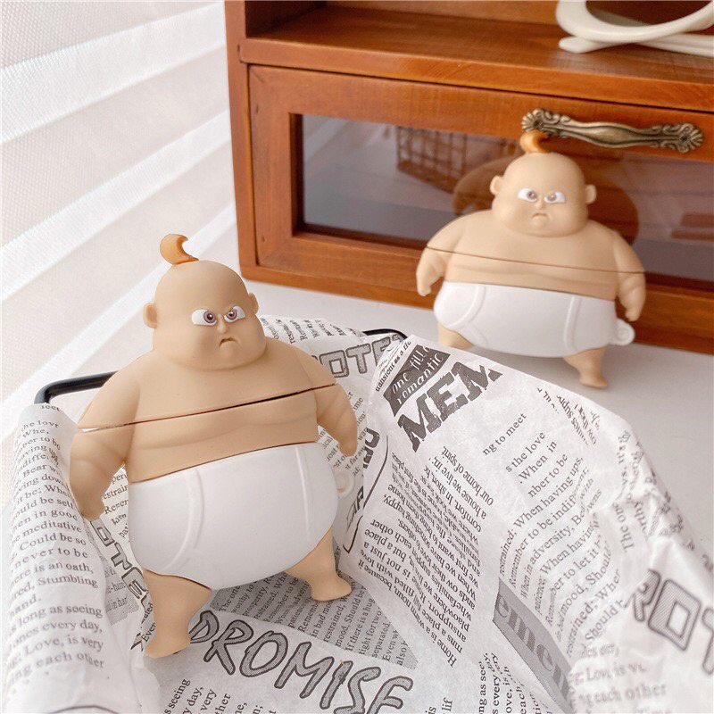 Vỏ bảo vệ, bao đựng, case tai nghe bluetooth airpods1/2 loại dày cao cấp chống va đập hình thú dễ thương