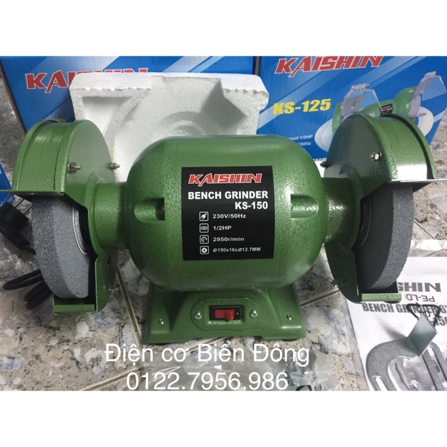 Máy mài 2 đá  FREESHIP  Máy mài 2 đá 6 Bench Grinder mài sắt, gỗ, kéo, phá đá, kim loại.