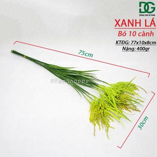 [ CAO CẤP - Y THẬT] Set 10 cành bông lúa giả trang trí 75cm