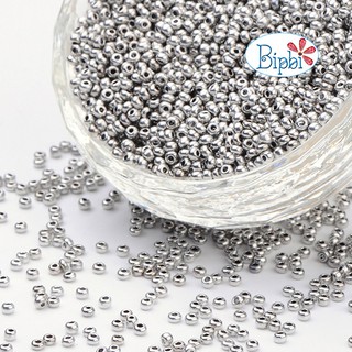 Cườm Tiệp 2mm màu trắng bạc (ống ~10gr)