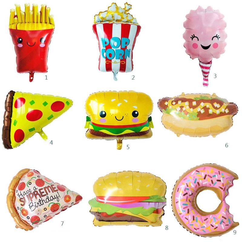 1 Bong Bóng Trang Trí Tiệc Sinh Nhật Hình Bánh Hamburger / Kem / Bắp Rang / Bắp Rang Bơ / Bánh Donut