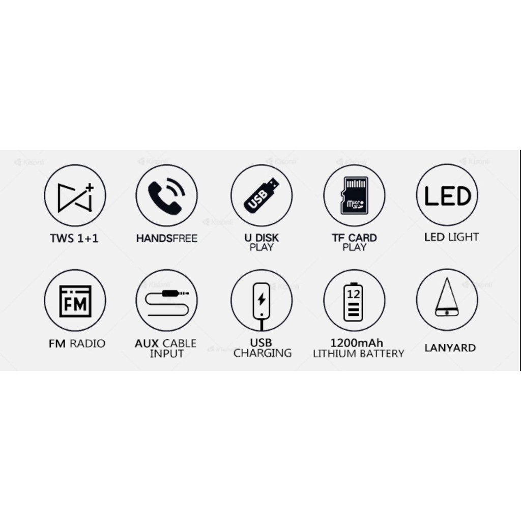 Loa Kisonli Bluetooth 904 Tích Hợp FM, TF (Ngẫu Nhiên Màu)