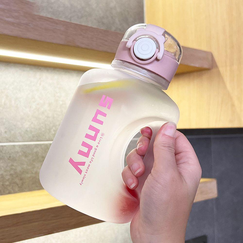 Bình Nước Thể Thao 1000ML Có Ống Hút Họa Tiết Sừng Hươu Dễ Thương