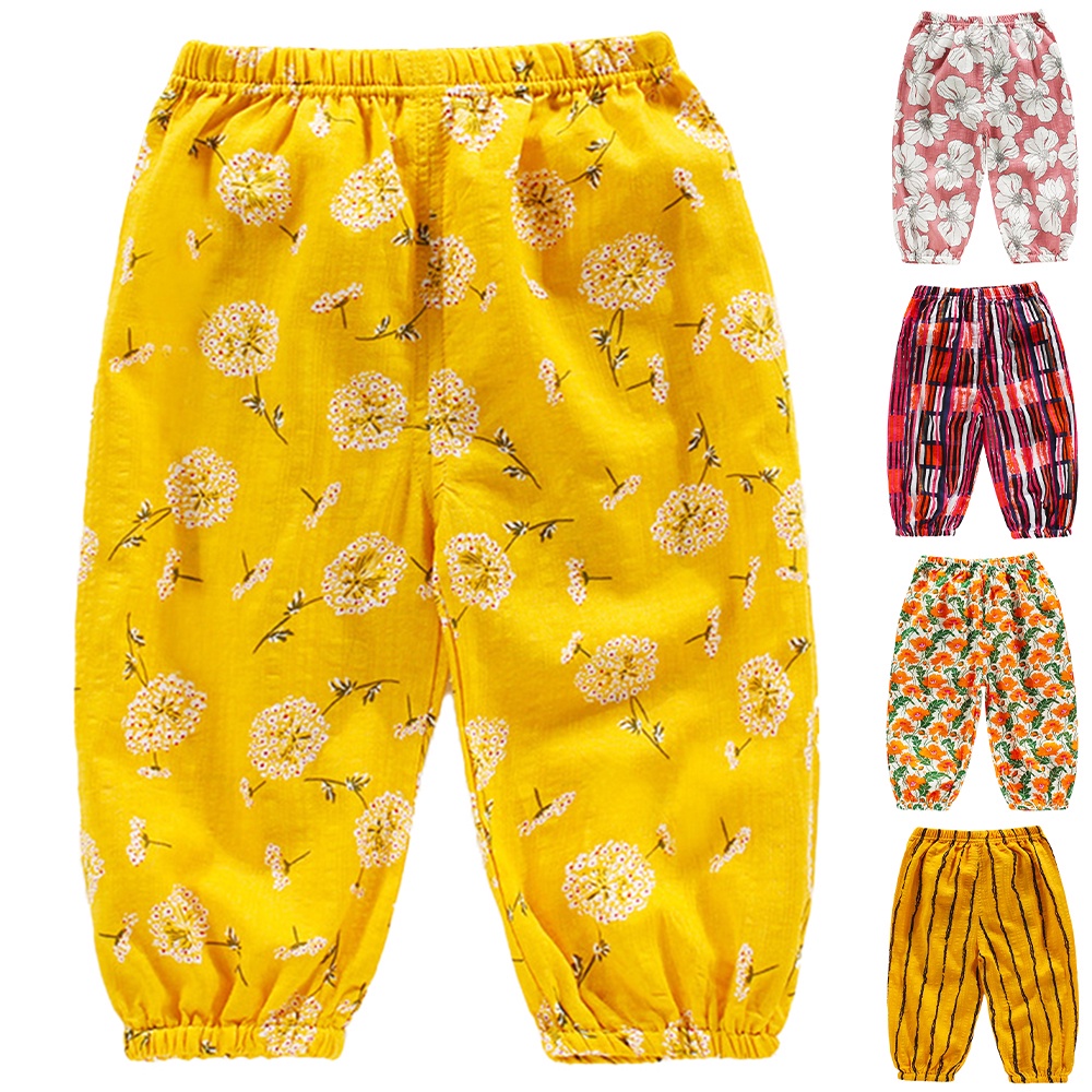 Quần lửng lưng vừa dáng rộng in họa tiết dễ thương thoáng khí thời trang mùa hè cho bé trai 1-6 tuổi