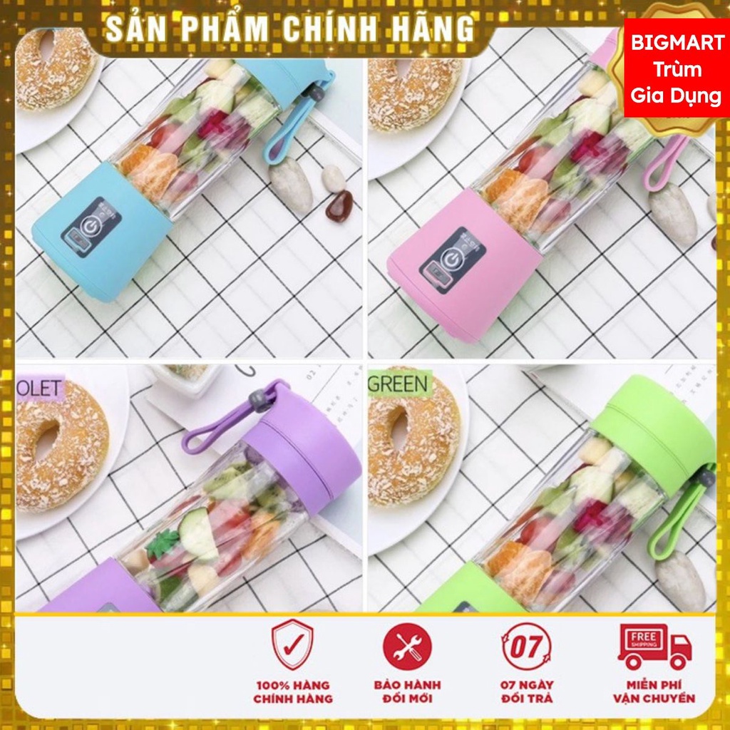 Cốc Xay Sinh Tố Cầm Tay Tích Điện Mang Du Lich Dễ Dàng