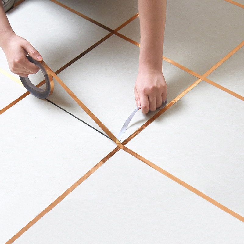 20M / cuộn Ngói gốm chống thấm ướt Băng keo Trang trí nội thất Vàng Bạc Đen Tự dính Tường Ngói dán sàn Băng dán Trang trí nội thất