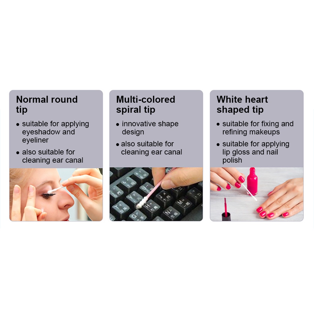 Cofoe Tăm Bông Cofoe Mềm Mại Thiết Kế Hai Đầu Đa Năng Tiện Dụng