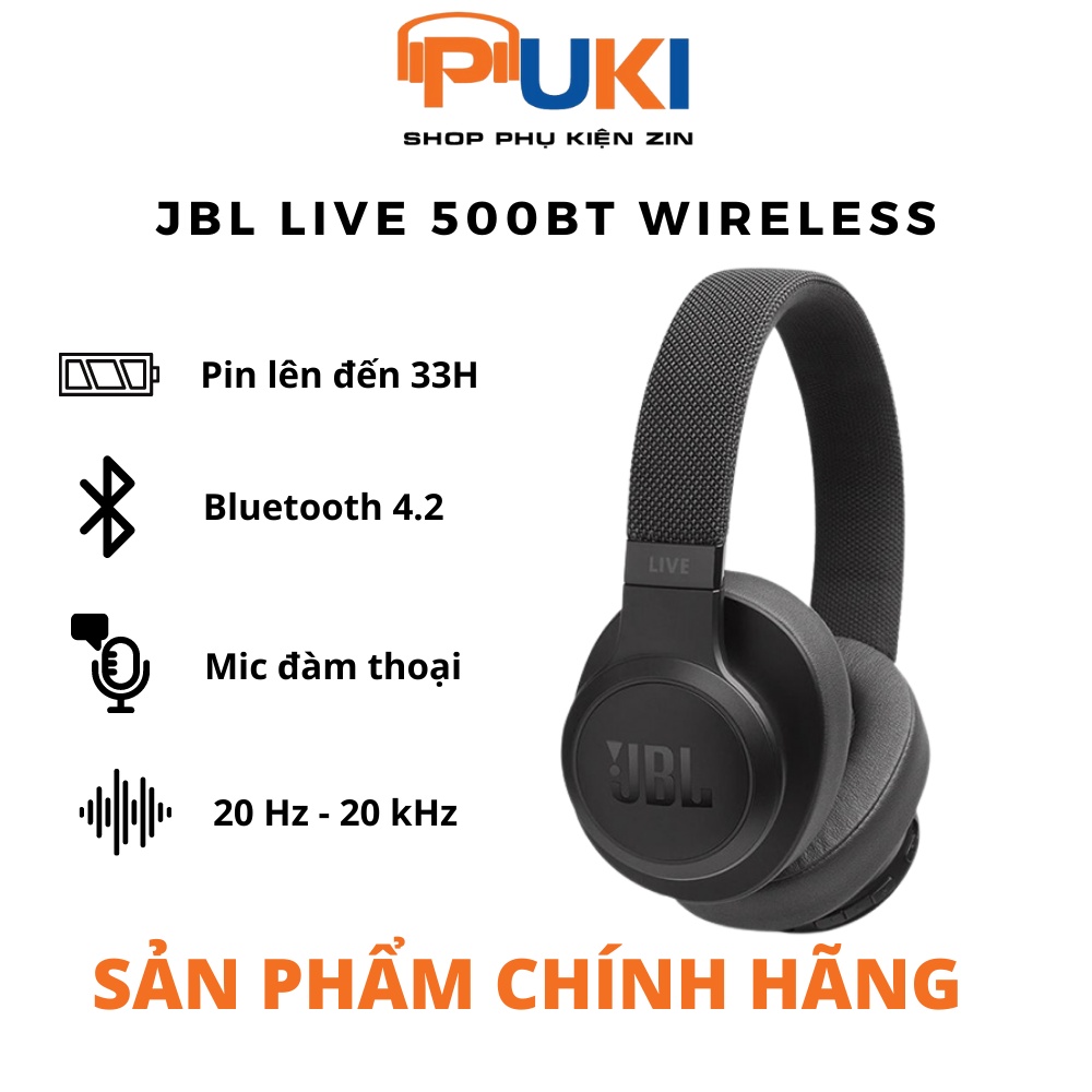 TAI NGHE BLUETOOTH JBL LIVE 500BT (NEW SEAL) - Tai nghe không dây chụp tai