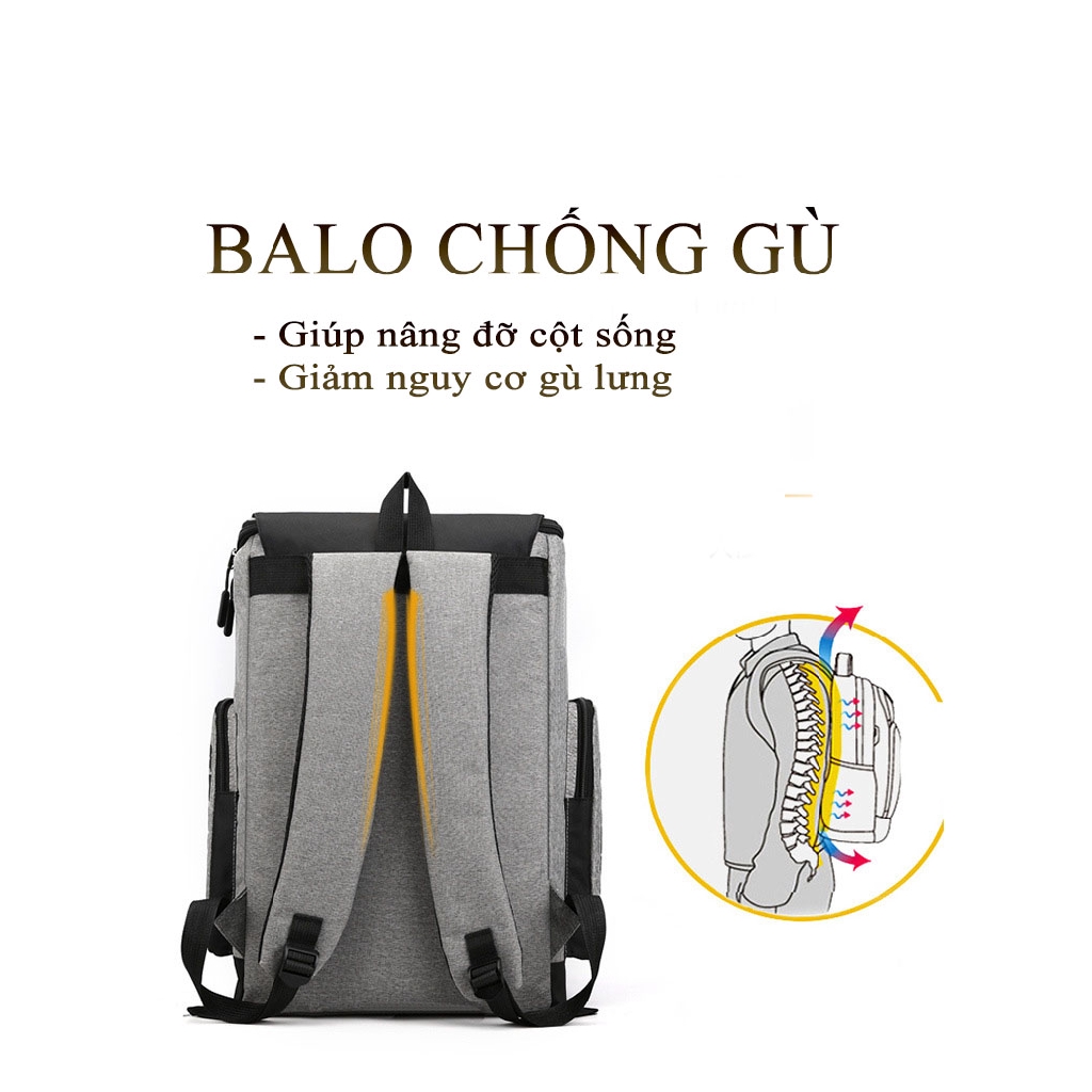 Balo laptop dạng hộp đựng laptop 16inch Fashion Insider Chất liệu vải dù chuyên dụng cao cấp