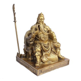 Tượng Quan Công Ngồi Đọc Sách bằng Đồng Thau cao 25cm nặng 2400g