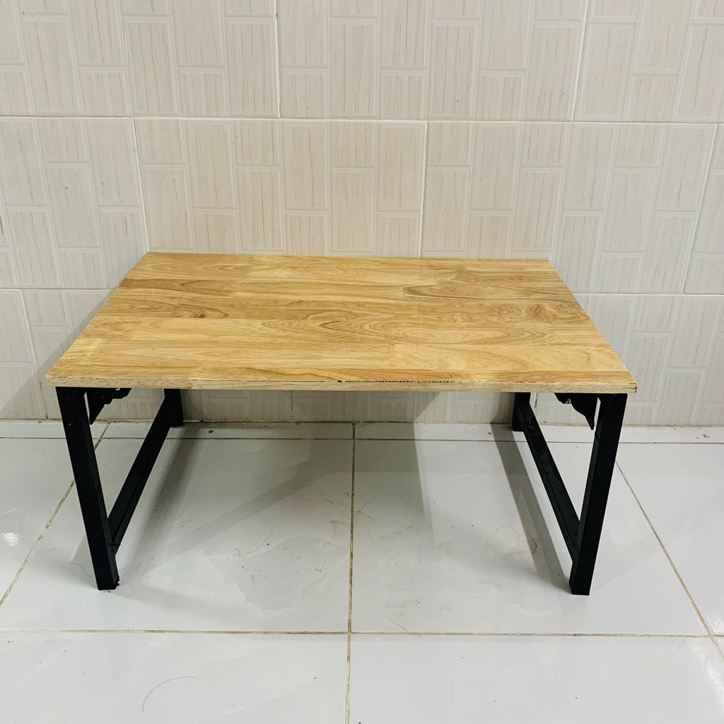 Bàn ngồi bệt xếp gọn mẫu chữ U [40x60x30Cm], chân sắt sơn tĩnh điện, mặt gỗ cao su cao cấp, bàn học, bàn gamer !!!