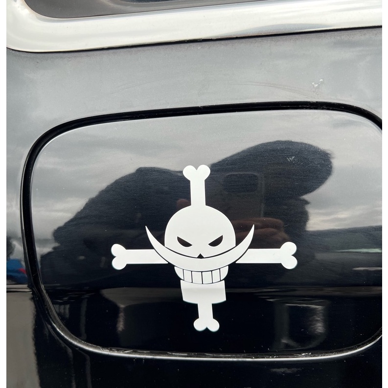 Miếng Dán Trang Trí Nắp Bình Xăng Xe Hơi / Laptop / Ipad / Điện Thoại Họa Tiết ONE PIECE Màu Phản Quang