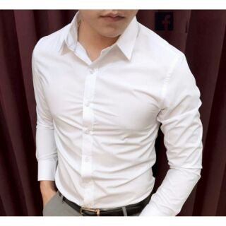 Sơ mi nam S391 chất lụa thái mềm mịn, phom slim fit