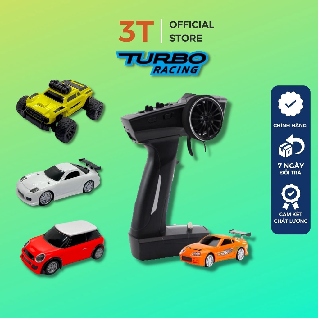 [Chính Hãng] Xe Điều Khiển Từ Xa Mini Turbo Racing Tỉ Lệ 1/76, Ô Tô Khiển Từ Xa Siêu Nhỏ RC