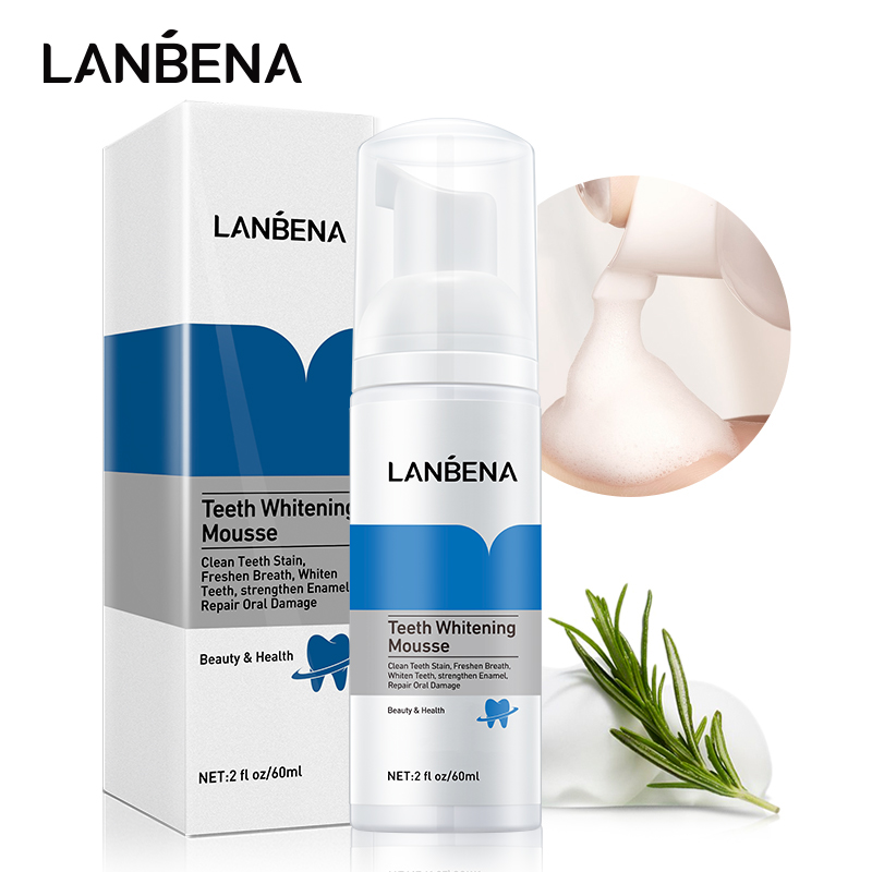 LANBENA Kem đánh răng và nước súc miệng hai trong một làm sạch/trắng răng 60ml