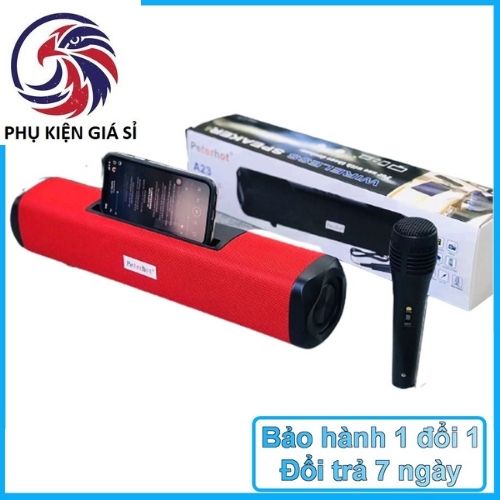 [Mã 155ELSALE giảm 7% đơn 300K] Loa bluetooth Karaoke dài A23 tặng kèm mic hát, hàng loại 1