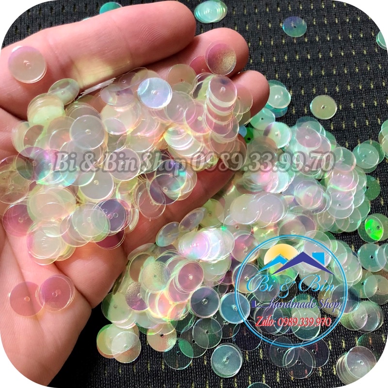 40g Kim Sa Vảy Cá 10mm Màu Cừ Đính Kết Trang Phục Thời Trang