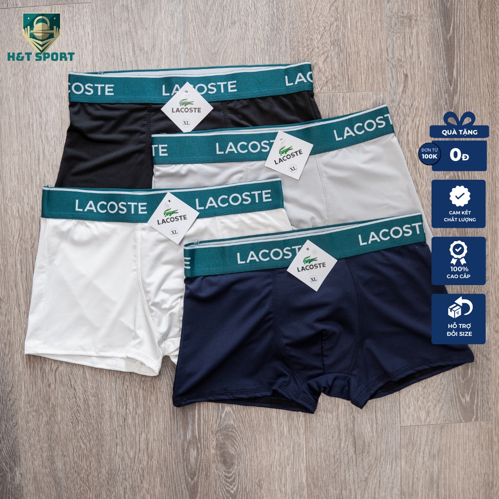 Set 4 Chiếc Quần Boxer Lacos Nam, Đồ Thể Thao Nam Htsport