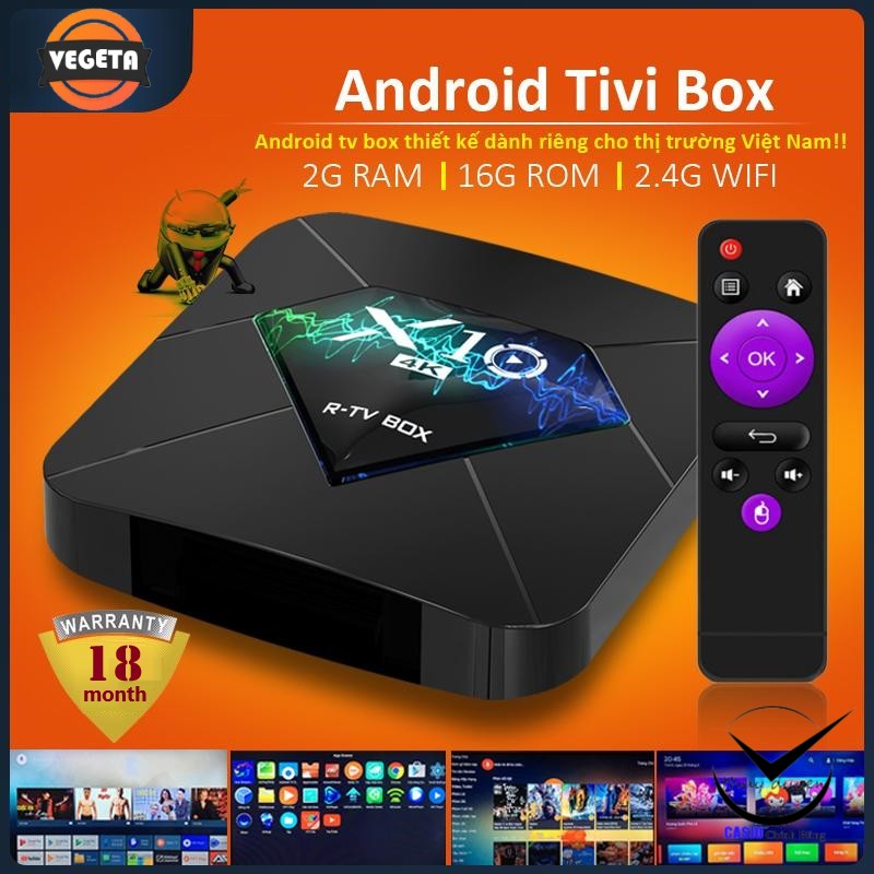 Android TV BOX X10, Phiên Bản Ram 2G,Tích Hợp Chức Năng Tìm Kiếm Giọng Nói, Ứng Dụng Xem Phim Lẻ, Phim Bộ