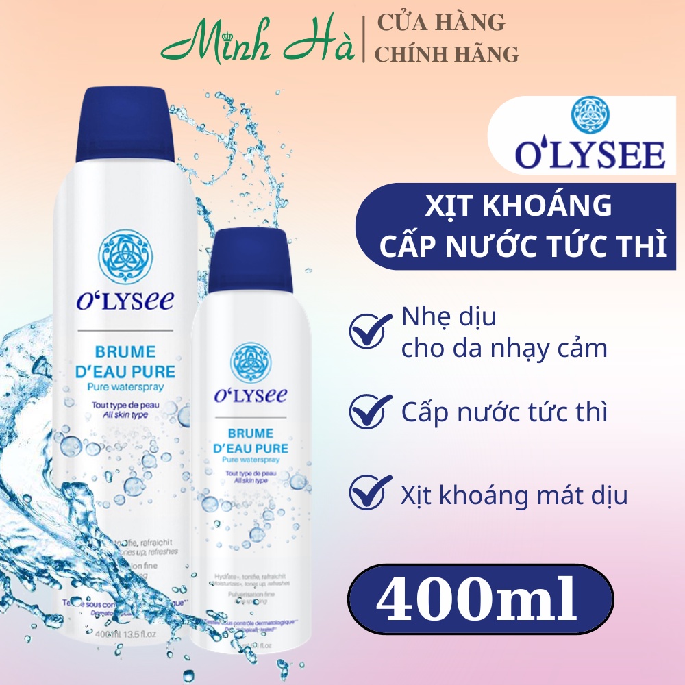 Xịt khoáng Olysee Pure Waterspray bổ sung khoáng chất, giúp tái tạo da và tăng cường sức đề kháng cho da