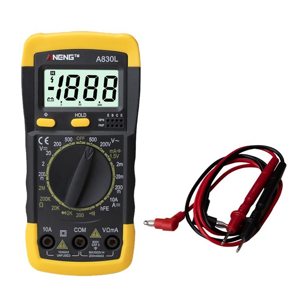 Vôn kế LCD kỹ thuật số Ampe kế OHMMETER Đồng hồ đo volt AC DC Máy đo kiểm tra