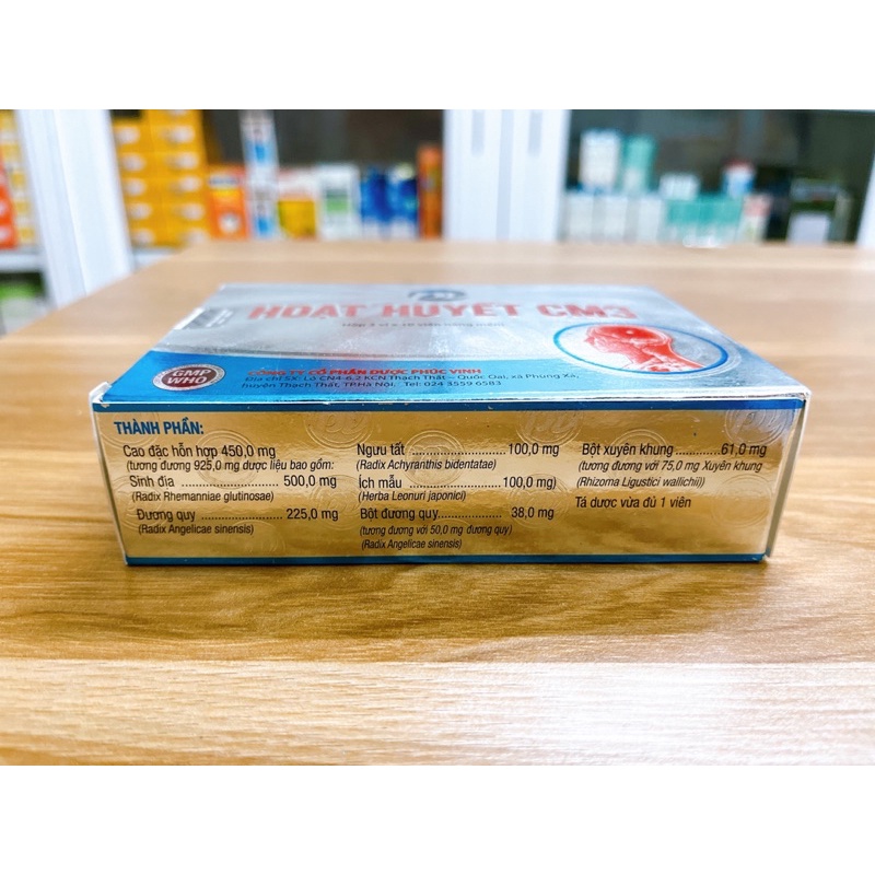 ✅ Hoạt Huyết CM3 giúp hoạt huyết tăng cường lưu thông máu lên não, giảm đau đầu, mất ngủ