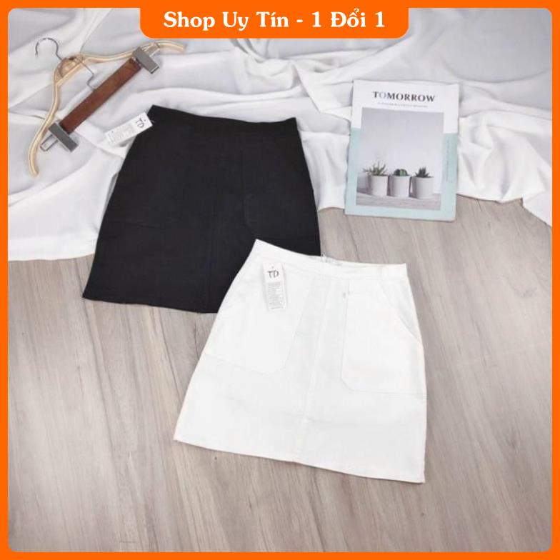 CHÂN VÁY KAKI CHỮ A HAI TÚI LỚN M15 -IB