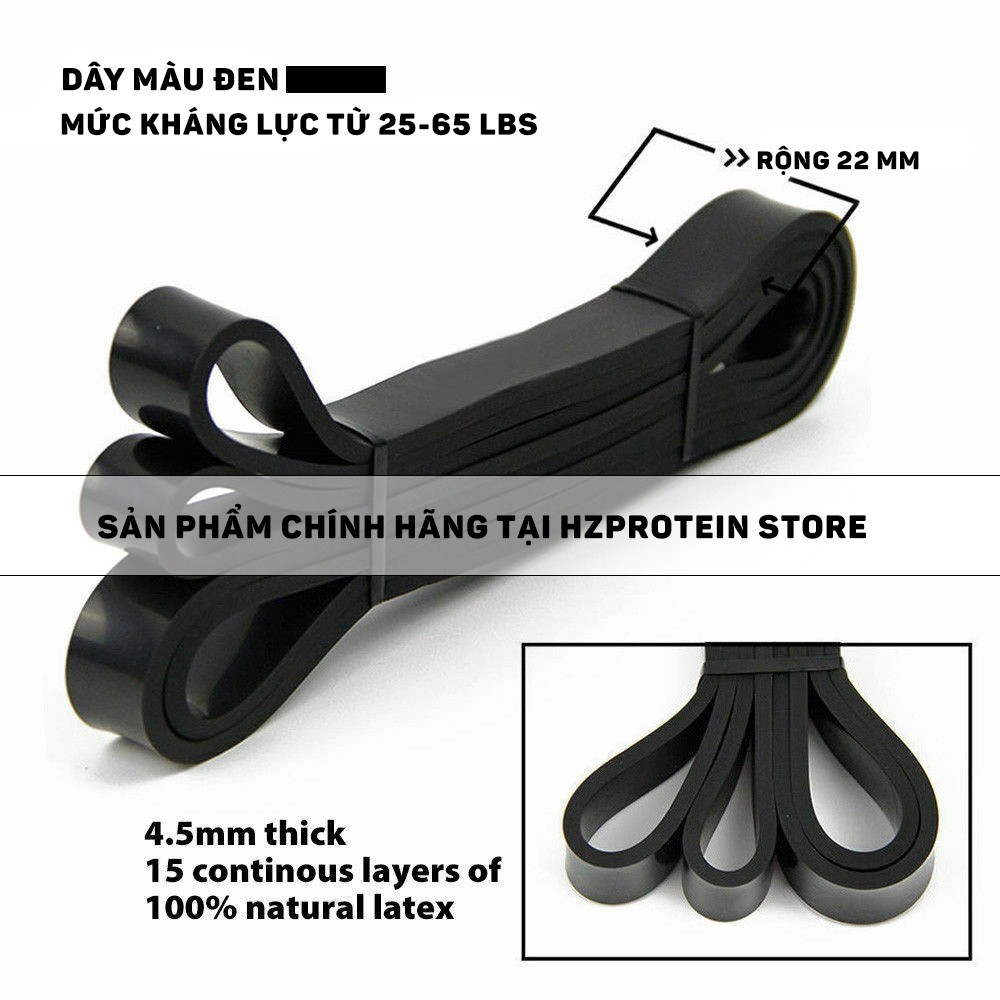 Dây Kháng Lực Tập Gym Powerband, Dây Cao Su Đàn Hồi, Tập Toàn Thân, Khởi Động, Mông Đùi Power Bands (1 Sợi)