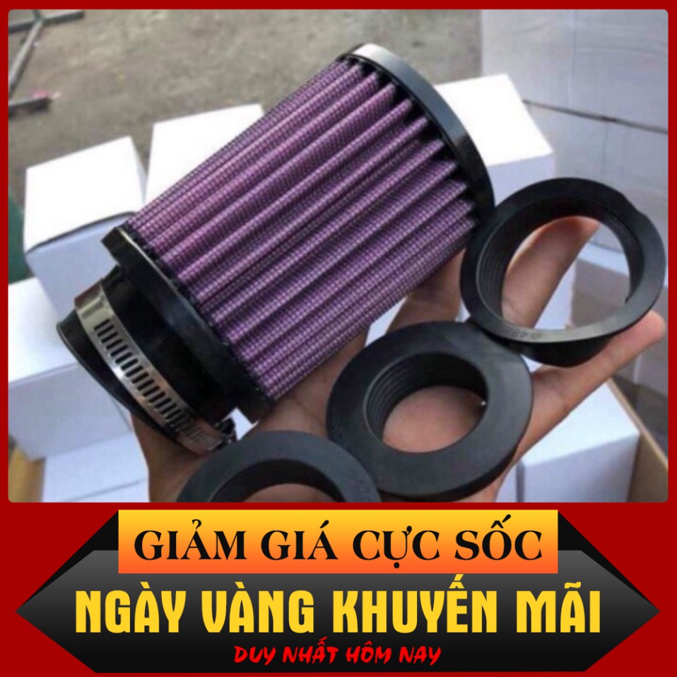 [HÀNG TỐT] Lọc gió pô air tăng tốc K&N hình trụ cho mọi loại xe tặng kèm cao su nối . MS 800 STORE ĐẠI KA