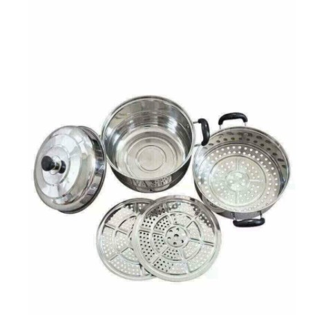 Nồi hấp 3 tầng inox 304