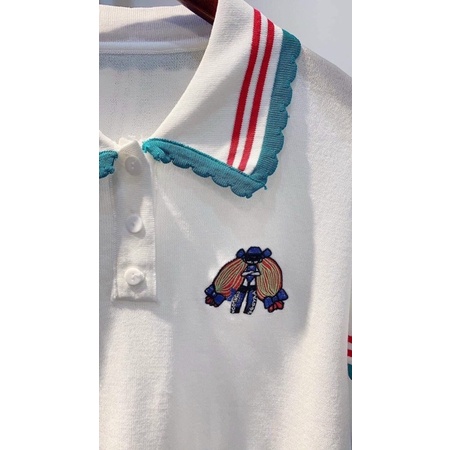 BÁN SỈ ÁO LEN VIỀN ĐI Ô THÊU ONG MÀU TRẮNG CHO NỮ | BigBuy360 - bigbuy360.vn