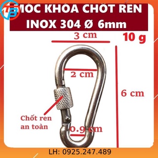 Móc xích chốt ren an toàn inox cáp thép sài gòn