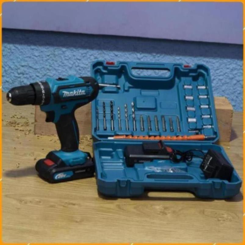 MÁY KHOAN PIN 36V MAKITA DF331D- 3 CHỨC NĂNG, CÓ BÚA - TẶNG KÈM 24 CHI TIẾT