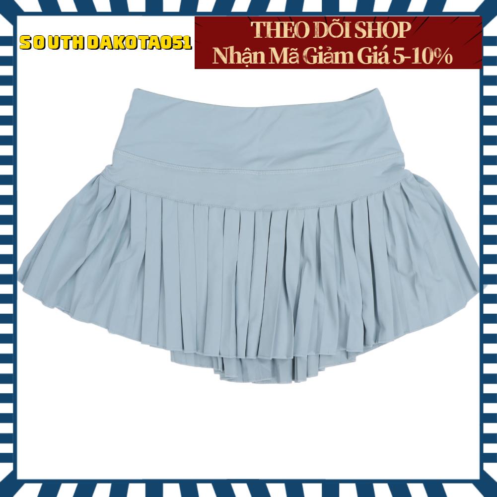 Southdakota051 Váy xếp ly thoáng khí co giãn thời trang Quần short thể thao có túi cho cô gái Phụ nữ