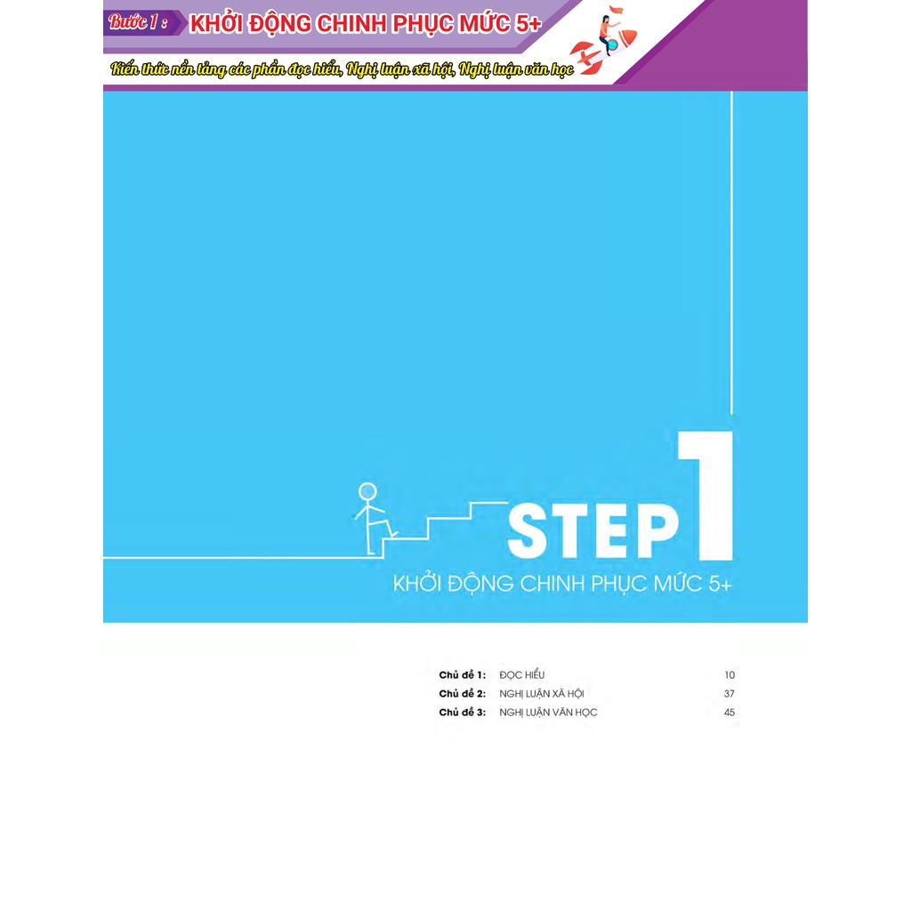 Sách - 3 Step - Tiết Lộ Bí Quyết 3 Bước Đạt Điểm 8+ Ngữ Văn