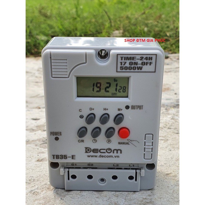 Công Tắc Hẹn Giờ Điện Tử Công Suất Lớn 5000W TB35, Timer Hẹn Giờ Bật Tắt Điện