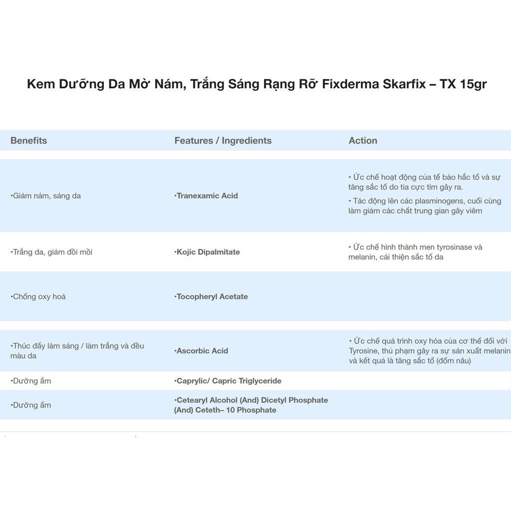 Skarfix-TX Kem Mờ Thâm Nám (CHÍNH HÃNG)