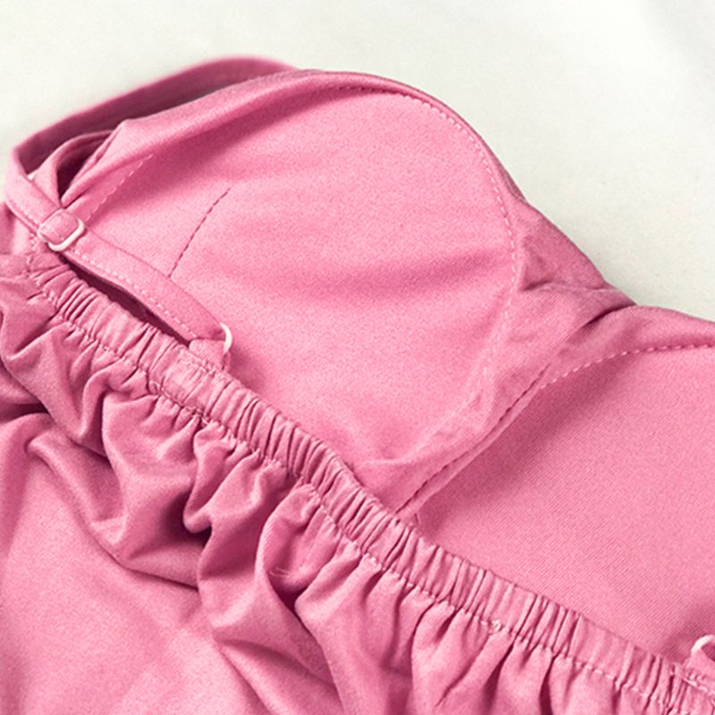 Bộ đồ ngủ hai dây in họa tiết hoạt hình phối bèo có mút đệm thời trang mùa hè cho nữ | BigBuy360 - bigbuy360.vn