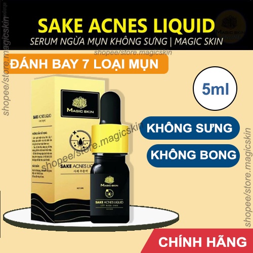 Sake Acnes Liquid Serum Ngừa mụn KHÔNG SƯNG 👍 SẠCH MỤN MỜ THÂM DƯỠNG DA Magic Skin ✔ CHÍNH HÃNG