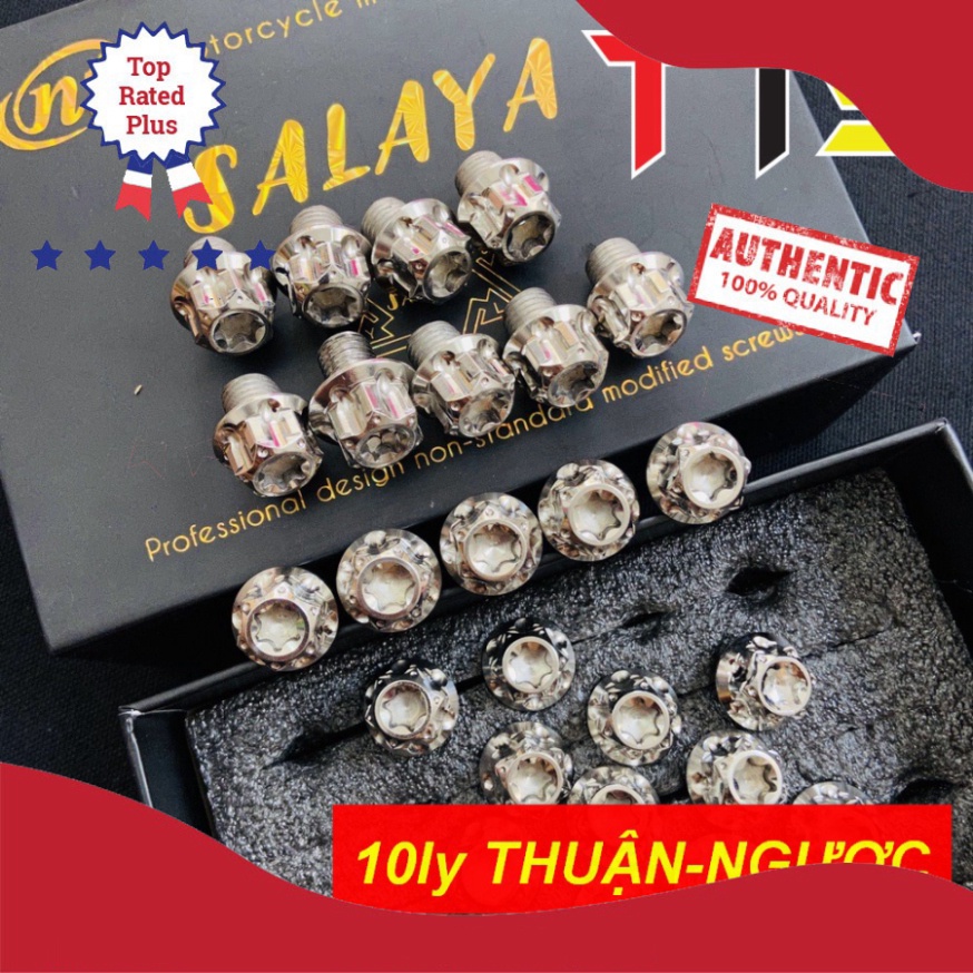 [HCM XẢ KHO MÙA DỊCH] ỐC CHÂN GƯƠNG SALAYA 10LY THUẬN NGƯỢC BAO RỈ SÉT TRỌN ĐỜI