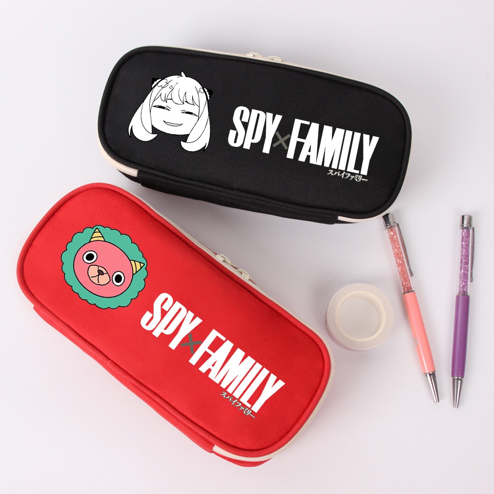 Túi Đựng Bút Vải Canvas Đa Năng In Hoạt Hình Spyxfamily Anya Forger Dễ Thương Cho Bé
