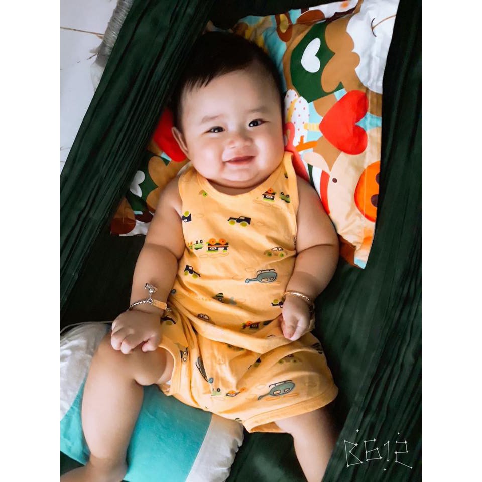 Bộ (1 bộ)  quần áo trẻ em thun cotton SUSU | Mẫu Ba lỗ Họa Tiết như hình | Size 1-8 cho bé 5-21kg| Đồ bộ bé trai, bé gái