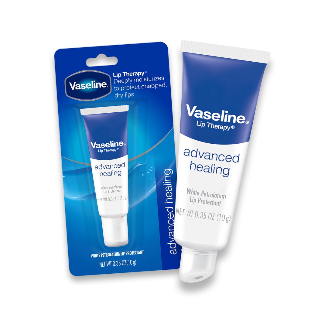 Son dưỡng môi Vaseline Lip Therapy Advanced Healing - Giúp môi mịn màng - 10g - Chính hãng USA (Nguyên hộp)