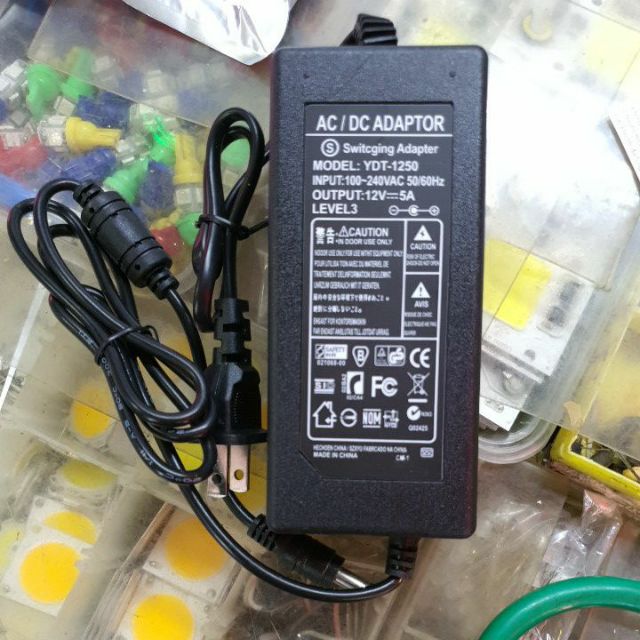 Nguồn 12V - 5A, 2A nhựa. M.Q: 0765563012